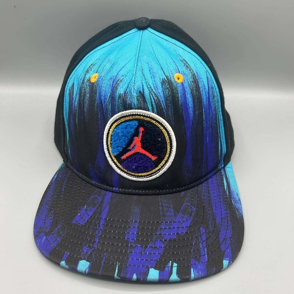 Air Jordan Hat Men Aqua 8 Black Blue Embroidered Jumpman Snap Back Cap